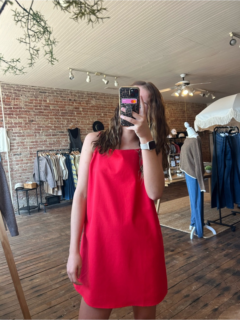 By Together Bright Red Mini Shift Dress